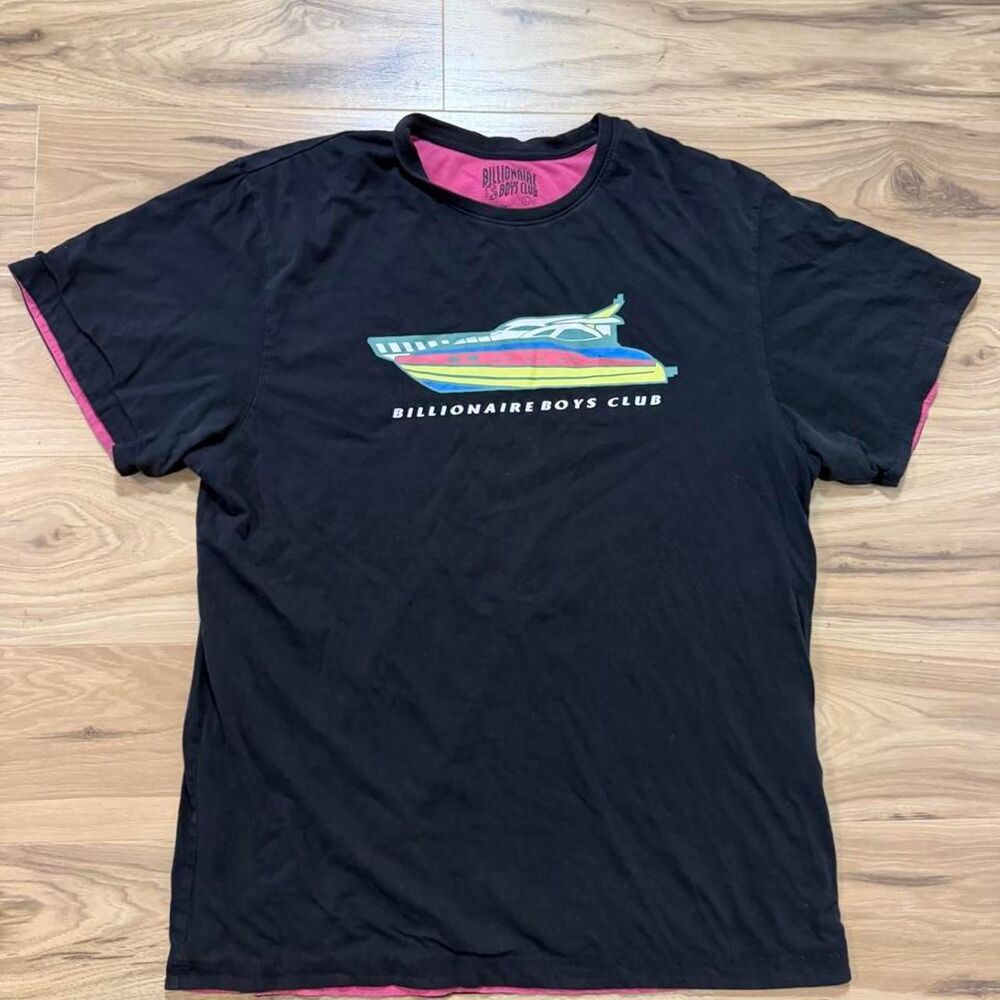 Y2K 00s Billionaire Boys Club yacht graphic dual layer streetwear tee size large